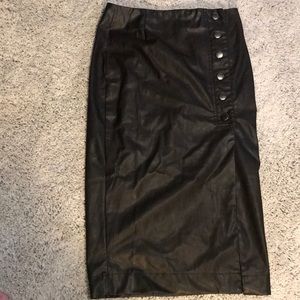 Black Pleather Forever 21 Skirt